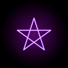 Obraz premium pentagram line icon. Elements of Stars in neon style icons. Simple icon for websites, web design, mobile app, info graphics