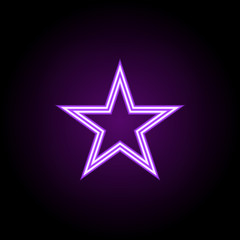 star line icon. Elements of Stars in neon style icons. Simple icon for websites, web design, mobile app, info graphics