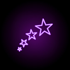 stars line icon. Elements of Stars in neon style icons. Simple icon for websites, web design, mobile app, info graphics