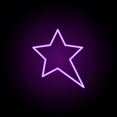 Obraz premium elongated star line icon. Elements of Stars in neon style icons. Simple icon for websites, web design, mobile app, info graphics
