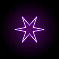 star line icon. Elements of Stars in neon style icons. Simple icon for websites, web design, mobile app, info graphics