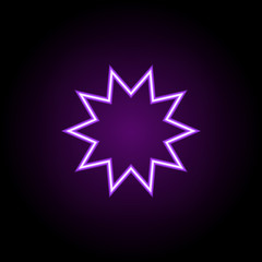 Fototapeta na wymiar star line icon. Elements of Stars in neon style icons. Simple icon for websites, web design, mobile app, info graphics