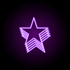 stars line icon. Elements of Stars in neon style icons. Simple icon for websites, web design, mobile app, info graphics