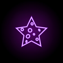 star with bubbles line icon. Elements of Stars in neon style icons. Simple icon for websites, web design, mobile app, info graphics