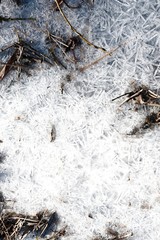 White ice and snow at ice rink as background