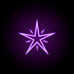 bright Star line icon. Elements of Stars in neon style icons. Simple icon for websites, web design, mobile app, info graphics