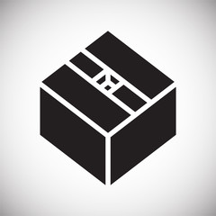 Box icon on white background for graphic and web design, Modern simple vector sign. Internet concept. Trendy symbol for website design web button or mobile app