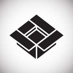 Box icon on white background for graphic and web design, Modern simple vector sign. Internet concept. Trendy symbol for website design web button or mobile app