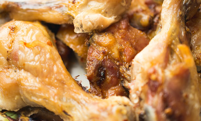 fried chicken leg, features cooking Russian food