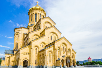 View on The Holy Trinity Cathedral of Tbilisi in Georgia