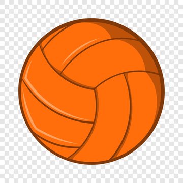 Volleyball icon in cartoon style isolated on background for any web design 