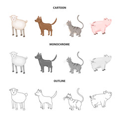 Vector design of breeding and kitchen  sign. Collection of breeding and organic  stock symbol for web.