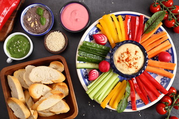 Vegetables and humus.