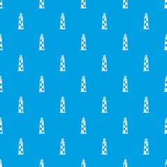 Brick lighthouse pattern vector seamless blue repeat for any use