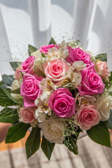  wedding bunch of bright flowers