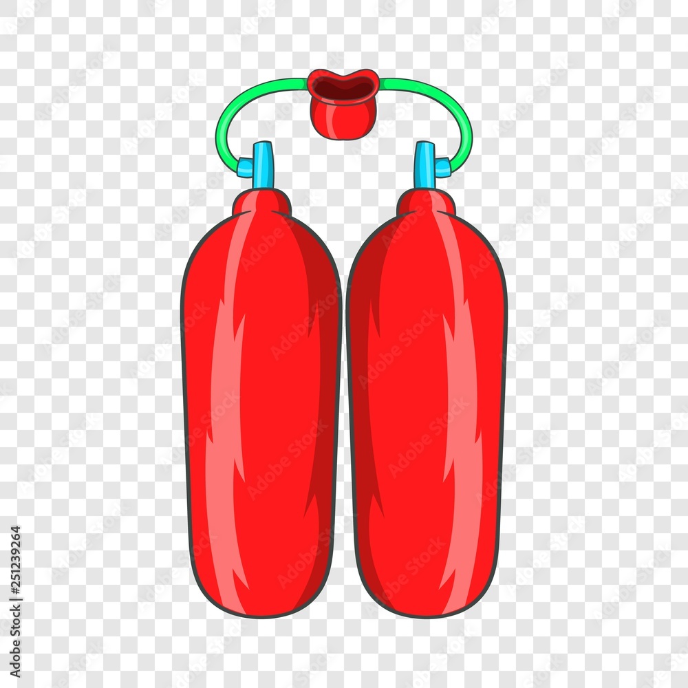 Aufkleber cylinders for diving icon in cartoon style isolated on background for any web design