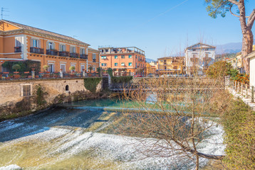 Isola del Liri (Italy) - A little medieval city in province of Frosinone, Lazio region, famous per del waterfalls in the historical center, built on a island of Liri river