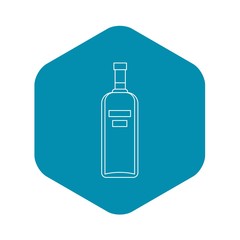 Bottle of vodka icon. Outline illustration of bottle of vodka vector icon for web
