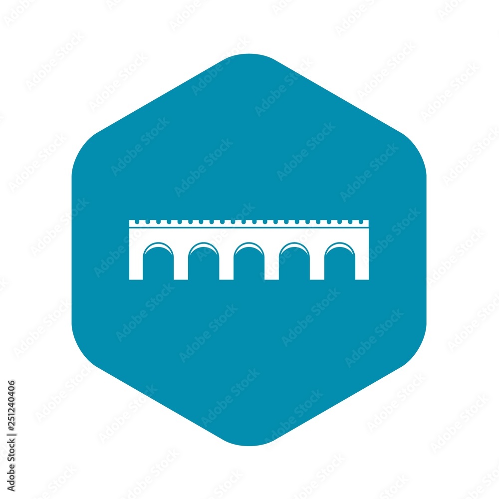 Poster bridge icon in simple style isolated on white background
