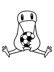spielen fußball verein ball club kicker krähe sitzend boden rabe vogel küken vögelchen comic cartoon süß niedlich clipart design cool gemalt