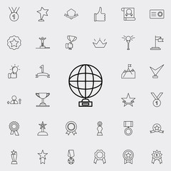 cup globe icon. Succes and awards icons universal set for web and mobile