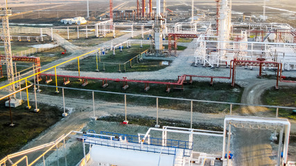 oil refinery. Equipment for primary oil refining