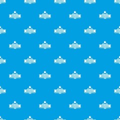 Molecule physics pattern vector seamless blue repeat for any use