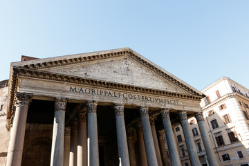 Naklejka premium The facade of the Pantheon, Rome, Italy