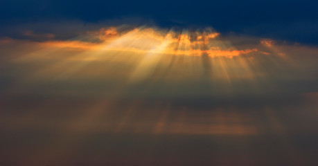 Rays of light through the clouds