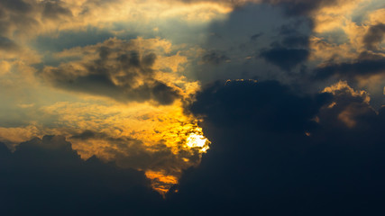 Fototapeta premium Rays of light through the clouds