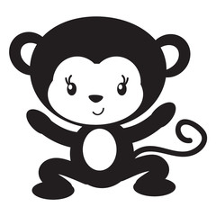 Monkey vector illustration 