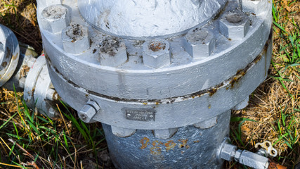 Piping flange. Piping flange - many uses in the oil and gas industry.