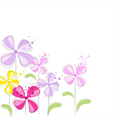 Fototapeta na wymiar vector background with flowers