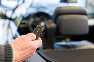 Hand open car with wireless key