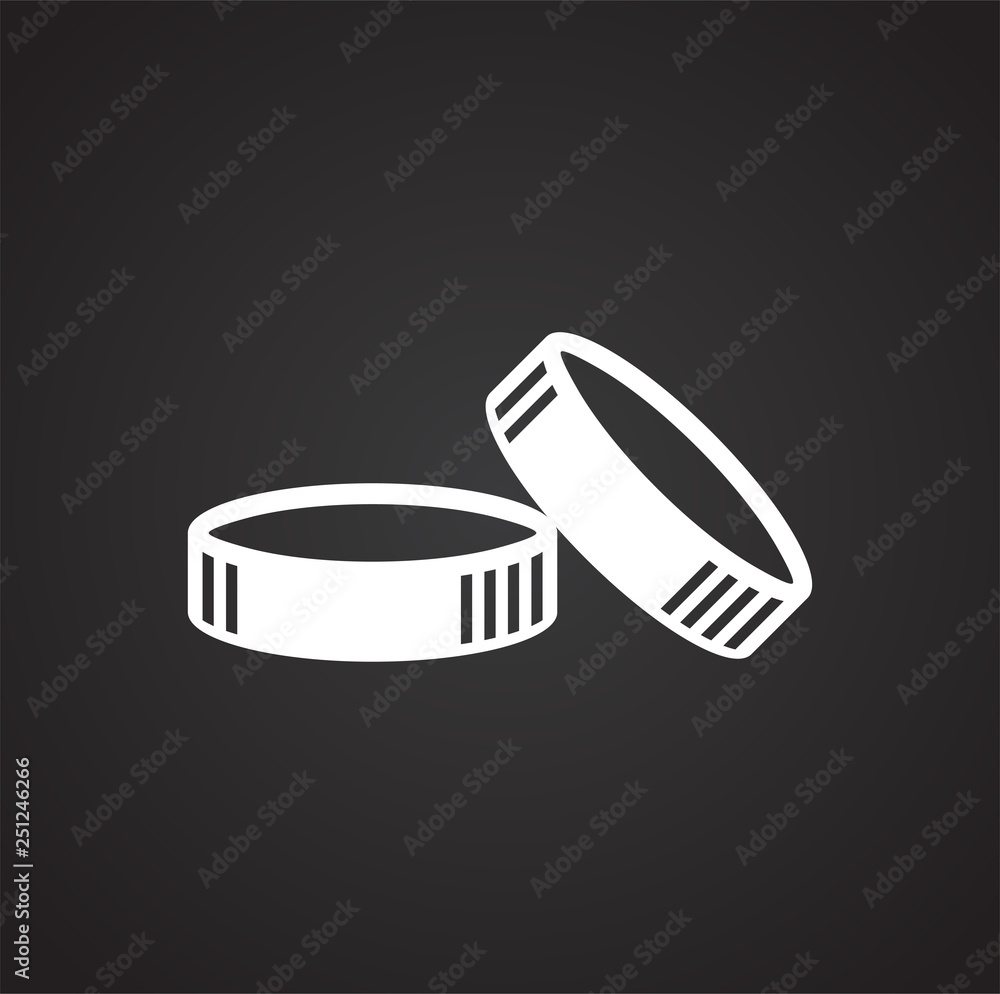 Poster coin icons set on white background for graphic and web design, modern simple vector sign. internet c