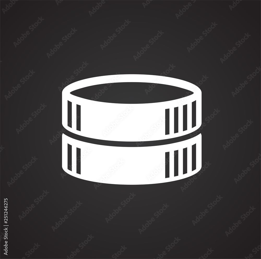 Poster coin icons set on white background for graphic and web design, modern simple vector sign. internet c
