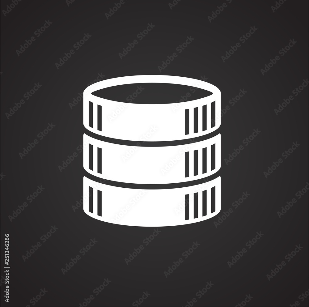 Poster coin icons set on white background for graphic and web design, modern simple vector sign. internet c