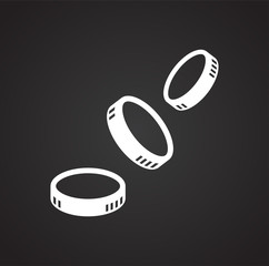 Coin icons set on white background for graphic and web design, Modern simple vector sign. Internet concept. Trendy symbol for website design web button or mobile app