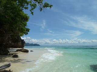 tropical beach on island