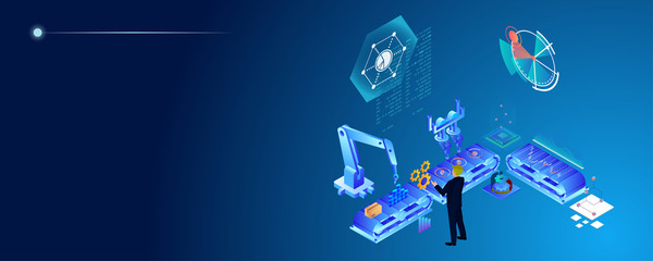 Automated Data Analysis concept vector illustration