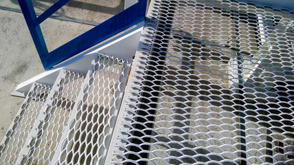 Steel service platform and stairs