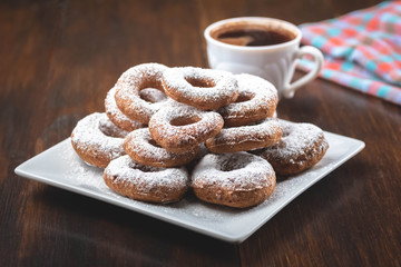 Coffee and  homemade donuts