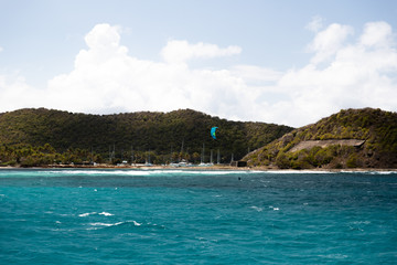 Saint Vincent and the Grenadines, Mayreau , kite surfing