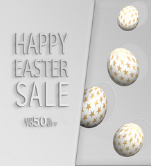 Happy Easter Sale text isolated on background