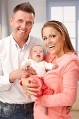 Family photo with newborn baby