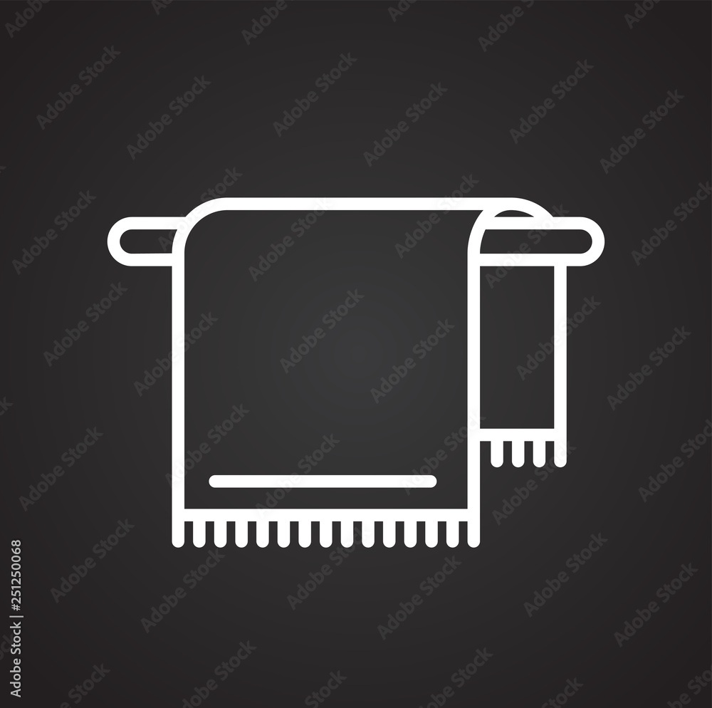 Poster bathroom line icon on black background for graphic and web design, modern simple vector sign. intern