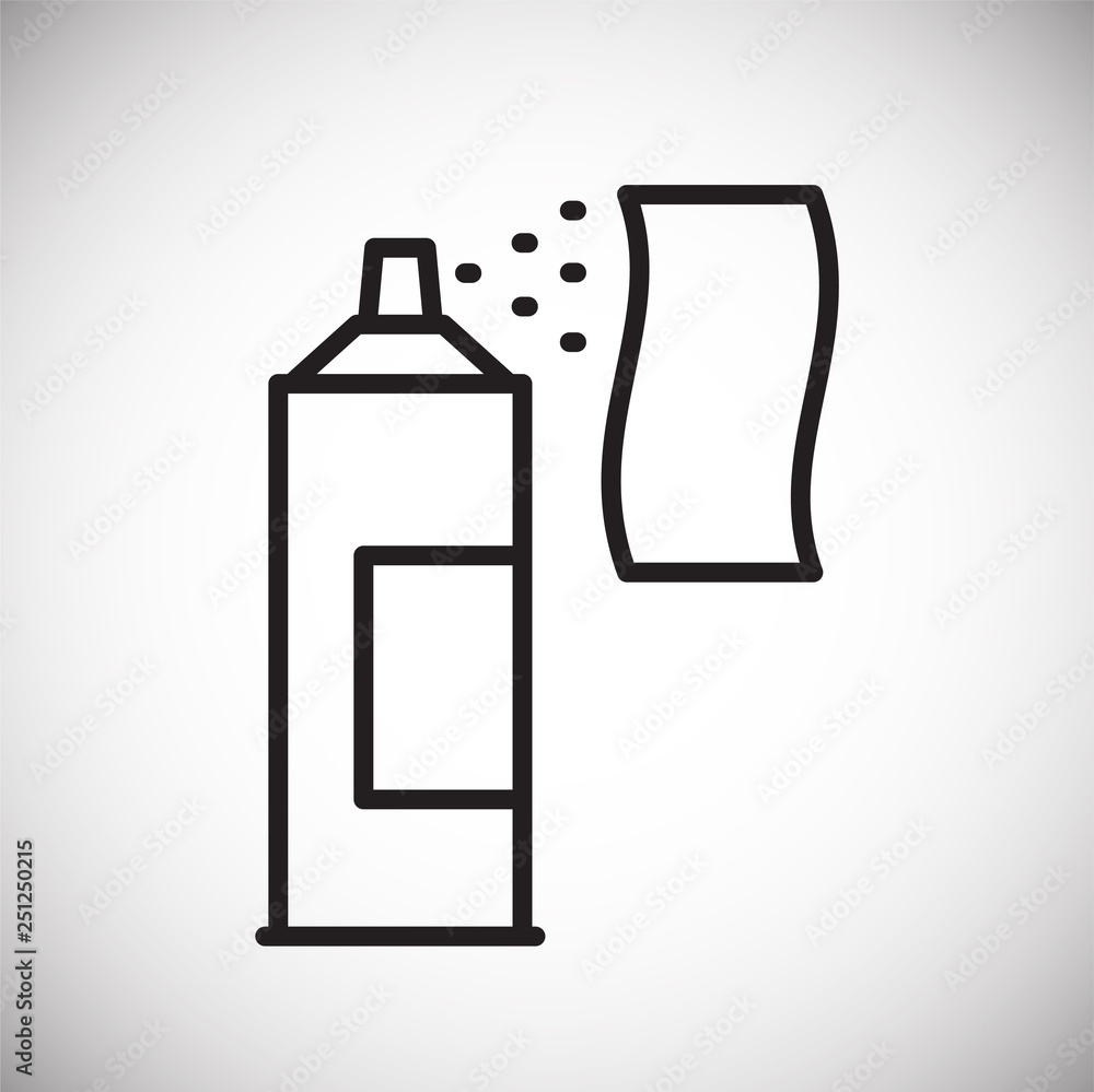 Poster Cleaning agents line icon on white background for graphic and web design, Modern simple vector sign. Internet concept. Trendy symbol for website design web button or mobile app