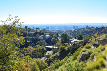 Fototapeta na wymiar Los Angeles viewed from Hollywood Hills