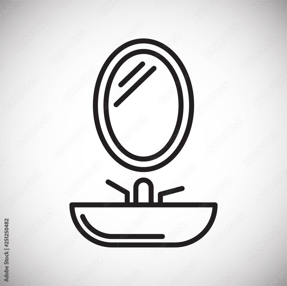 Poster bathroom line icon on white background for graphic and web design, modern simple vector sign. intern