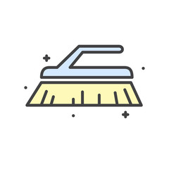 Brush line icon on white background for graphic and web design, Modern simple vector sign. Internet concept. Trendy symbol for website design web button or mobile app